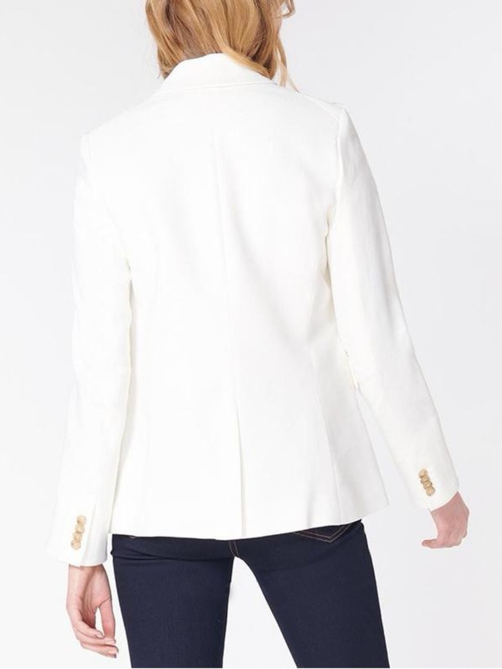 Veronica Beard Linen Blend Cutway Dickey Blazer - Picture 3 of 6